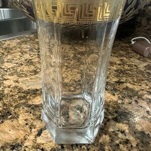 Versace Gold-Accented Glass Tumbler